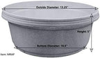 13 inch by 5 inch Granite Colored Pot with Saucer - Image 3