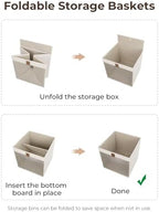 StorageWorks Closet Organizer Bins with Clear Window, Beige, 11x11x11 - Image 7