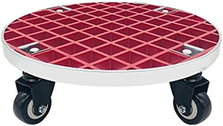 Plant Caddy with Wheels Heavy Duty,440Lb Capacity, Rolling Plant Stand, Planter Caddies Round Large Flower Pot Mover Plant Dolly Holder Planter Trolley Casters,Red-25cm/10in by Unknown