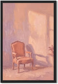 Impressionist Interior Wall Art, Black Framed Cozy Armchair Print by Unknown