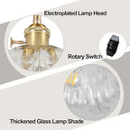 Plug in Pendant Light Fixtures,Hanging Light Fixture Flower Transparent Glass Pendant Light 11 inch E26 Pendant Lighting for Kitchen Island, Bedroom, Dining Room, Living Room - Image 4