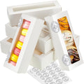 Sherr 150 Pcs White Macaron Boxes with Window, 7.7x2.6x2 Inch by Sherr