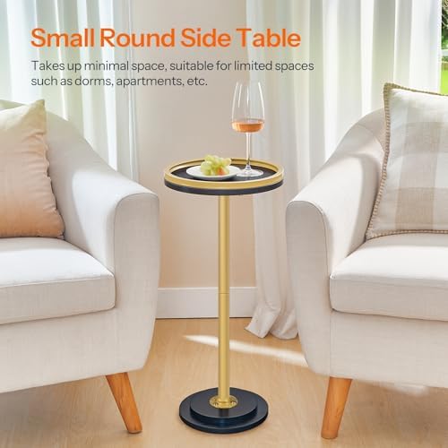 HOOBRO Small Round Side Table, Drink Table, Coffee Martini Table - Image 4