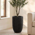 Oakrain 17.7" Tall Planter for Indoor Plants, Black Large Floor Planter by Oakrain