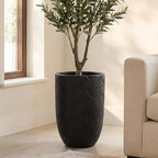 Oakrain 17.7" Tall Planter for Indoor Plants, Black Large Floor Planter by Oakrain
