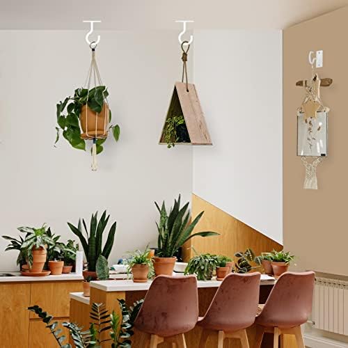 Metal Plant Wall Hooks 20Pack Bulk Hanging Brackets Indoor White 6In - Image 2