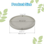 PATIKIL 8.9 Inch Round Ceramic Plant Saucer, Plant Saucer Tray Flower Planter Drip Tray for Indoors Outdoors Patio Balcony, Gray - Image 2