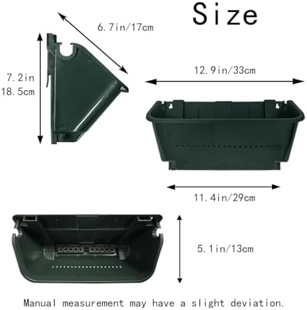 Self-Watering Wall Mounted Planter Set, Indoor and Outdoor Vertical Planter, Stackable Wall Mounted, for Balcony Decoration(Blackish Green 4 Pack) - Image 2