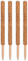 Envelor Coco Moss Poles Plant Support Stakes Coco Plant Stake Pothos Coir Totem Pole Monstera Moss Pole Climbing Plant Support Potted Plant Upward Growth Vine Stackable Coco Sticks, 24 inches, 12 Pack by Envelor