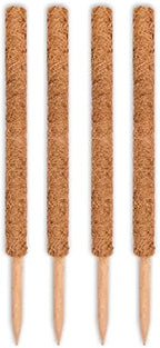 Envelor Coco Moss Poles Plant Support Stakes Coco Plant Stake Pothos Coir Totem Pole Monstera Moss Pole Climbing Plant Support Potted Plant Upward Growth Vine Stackable Coco Sticks, 24 inches, 12 Pack by Envelor