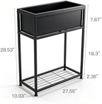 Raised Garden Bed Elevated Planter Box with Legs Black - Image 2