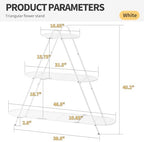 Plant Stand for Patio, 3-Tier Metal Plant Shelf–Indoor/Outdoor Display Rack for Multiple Pots, Heavy Duty Plants, Garden Flower Organizer (White) - Image 2