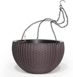 Dexceder 13.5 Inch Self Watering Hanging Planter (Brown) by Dexceder
