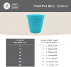 The HC Companies Eclipse Round Planter Pot, 20 Inch, Warm Gray, 2-Pack - Image 6