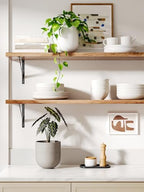 LE TAUCI 6 Inch Ceramic Plant Pot, Small Indoor Planter, Neutral Gray - Image 2