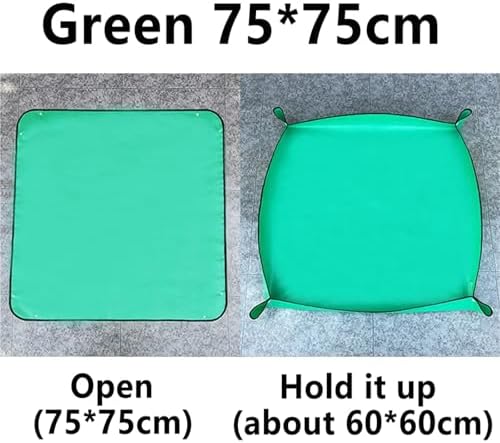 2 PCS Flower Pots Planting Mat Waterproof Transplanting Mats Foldable PE Plant Repotting Gardening(75 * 75cm) - Image 7
