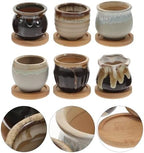 Ceramic Succulent Planter Pots Xmas 6pcs with Drainage Holes - Image 7
