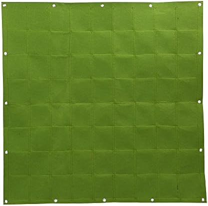 72 Pockets Wall Vertical Felt Planter Bags, Hanging Planting Bag for Indoor Outdoor Garden, Reusable Felt Grow Bags with Drainage for Strawberries Vegetables, Green Wall Decor in (Green) - Image 5