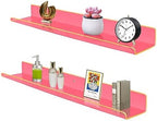 ROYALITA 2-Pack Acrylic Shelves Wall Mounted, 24 Inch Floating Shelves - Image 4