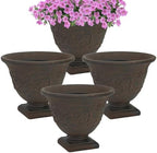 Sunnydaze Darcy 16'' Large Round Plant Pot, 4pk, Rust by SunnydazeDecor