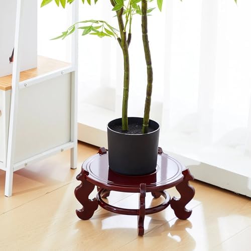 Geetery 2 Pcs 4–12 in Oriental Wooden Plant Stand Indoor Vase Stand, 12 in - Image 4