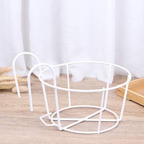 4 Pack Hanging Planters for Railings Rail Planter Hanging Baskets Flower Pot Holders Iron Plant Racks Metal Fence Planter Potted Stand Mounted Balcony Plant Baskets Container,Garden Steel Pots - Image 4