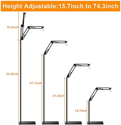 Reptile Lamp Stand Reptile Light Stand (15.7inch to 74.3inch) - Image 2