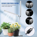 Standing LED Grow Light，Adjustable Dual Head T12 Bar Plant Light, White 6500K Full Spectrum Plant Grow Lamp on Stand for Indoor Plants Seed Starting, Seedlings, Veg, Flower - Image 5
