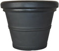 Tusco Products RR155BK Classic Rolled Rim Garden Planter, 15.5", Black by TuscoProducts