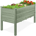 Best Choice Products 48" x 24" x 30" Raised Garden Bed with Extra Deep 16" Depth, Elevated Wood Planter Box Stand for Backyard, Patio, Balcony, Natural Fir Wood - Sage by BestChoiceProducts