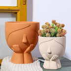 yeyo Elegant Ceramic Succulent Flower Pot Creative Girl Planting Container/Plants/Flowers/Bonsai Decoration for Balcony(White,Small) - Image 7