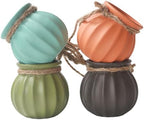 4Pcs/Set Hanging Window Planter, Ceramic Hanging Succulent Planter with Drainage Hole, Cute Succulent Pots, Plant Pots for Window, Fence, Indoor, Outdoor by Unknown