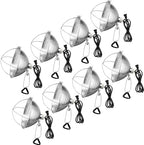 Macarrie 8 Pack Clamp Lamp Light with Aluminum Reflector, 6ft SPT-2 18awg Cord and Adjustable Stand Fixture, up to 150 Watt, E26 Socket, No Bulb (10.5 Inch) by Macarrie