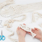 IFNUNLY 8 Set DIY Macrame Kit for Beginners Star Macrame Dream Catcher Handmade Macrame Plant Hanger Kit for Adults Wall Hanging Tapestry with Instruction Birthday Decor - Image 5