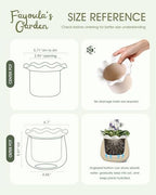 Fayoula Self Watering Plant Pot, 6 Inch African Violet Pots Maintenance, Ceramic Self-Watering Planter for Indoor Plants - Ideal Flower Pot for Thriving Indoor Gardens, White - Image 4