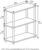 Furinno TURN-N-TUBE Storage Shelves, 3-Tier Book Shelf, Corner Shelf, Toolless Open Shelves, for Organization and Storage, Living Room, Garage, Home Office, French Oak - Image 2