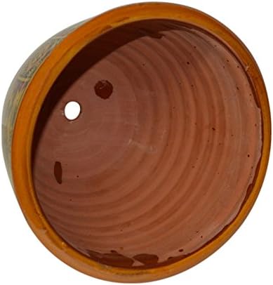 Handmade Ceramic Flower Pot Moroccan Indoor Outdoor Mediterranean Spanish Style Garden Drain Hole Planter Yellow - Image 3