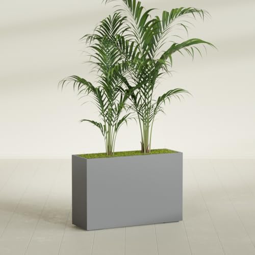 Greenline Alice Tall Rectangular Fiberglass Planter, Outdoor Planter Box - Image 4