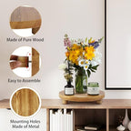 Wooden Plant Stands,Wood Risers Indoor Outdoor for Decor,Wooden Stool Display Stand for Home Table Bathroom Kitchen,Round Brown,3PCS - Image 3
