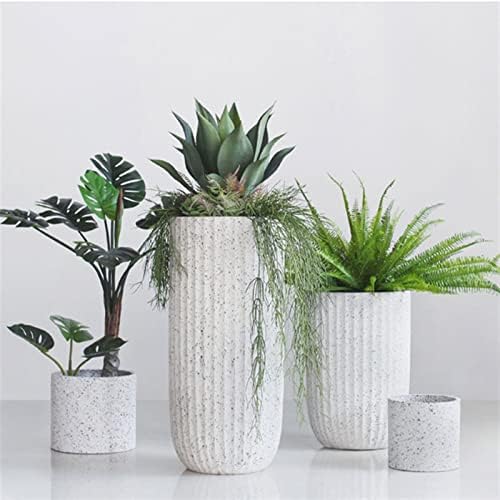 Flower Pot Garden Large Planters Creation Large Plant Pots, Flower Pots Outdoor Indoor, Round Decorative Flower Pots, Large Imitation Stone Decorative Patio Deck House Plants, Succulents, Flowers (Co - Image 5