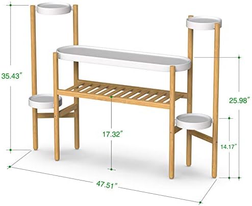 Bamboo Plant Stand Indoor, 3 Tier Plant Shelf Table for Multiple Plants - Image 4