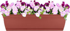 The HC Companies 24" Eclipse Plastic Window Box 7.76"x24"x6.57" in Clay Color - Image 2