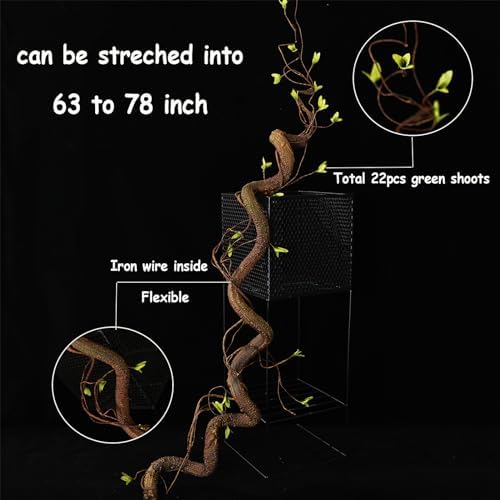 63" Realistic Ivy Wood Vine Garland with Leaf Wall Hanging Decor - Image 2