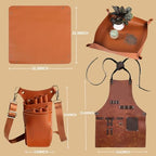 Plant Repotting Mat,Thickened Waterproof Leather Gardening Transplanting Pack of 3,Portable Potting Tray with Aprons & Horticulturist Pliers Tool Belt Pouch - Image 5