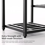 Metal Heavy Duty Plant Stand Indoor Outdoor,7-Tier Tall Plant Stands Holder,Wrought Iron Plant Shelves for Multi Large Pots,Black Tiered Flower Display Riser for Living Room,Patio,Balcony - Image 5