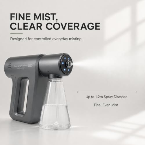 Cordless Handheld Nano Atomizer Spray Gun 380ml Gunmetal Gray - Image 3
