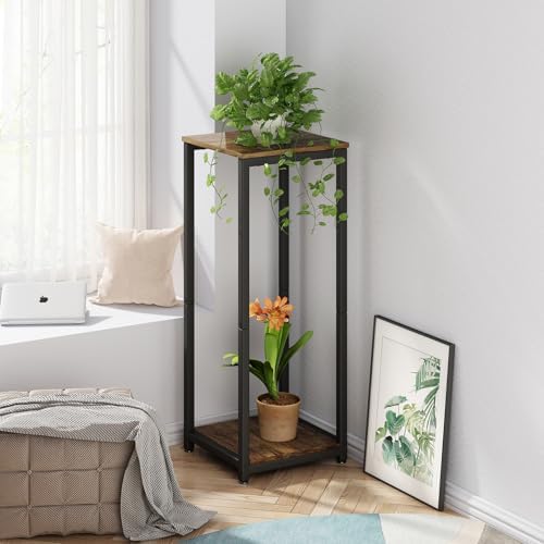 2 Tier Plant Stand Indoor Corner Tall Square Shape Plant Shelf - Image 4