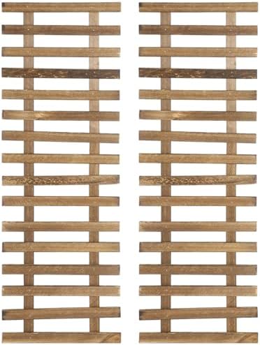 2 Pcs Wall Planter Holders, 11.8 x 35.4 Solid Wood Hanging Plant Trellis, Wall Planters for Indoor Outdoor Plants, Vertical Decor for Hanging Flower Pots - Image 6