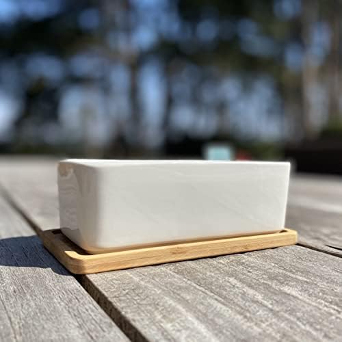 Selections Ceramic Modern Planter, White Succulent Plant Pot, Garden Planters, Set of 2, Indoor and Outdoor Use, 9cm x 17cm x 7cm - Image 5