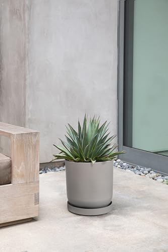 Veradek Mason Series Lima Planter & Drip Tray - Large Round Outdoor Planter - Image 5